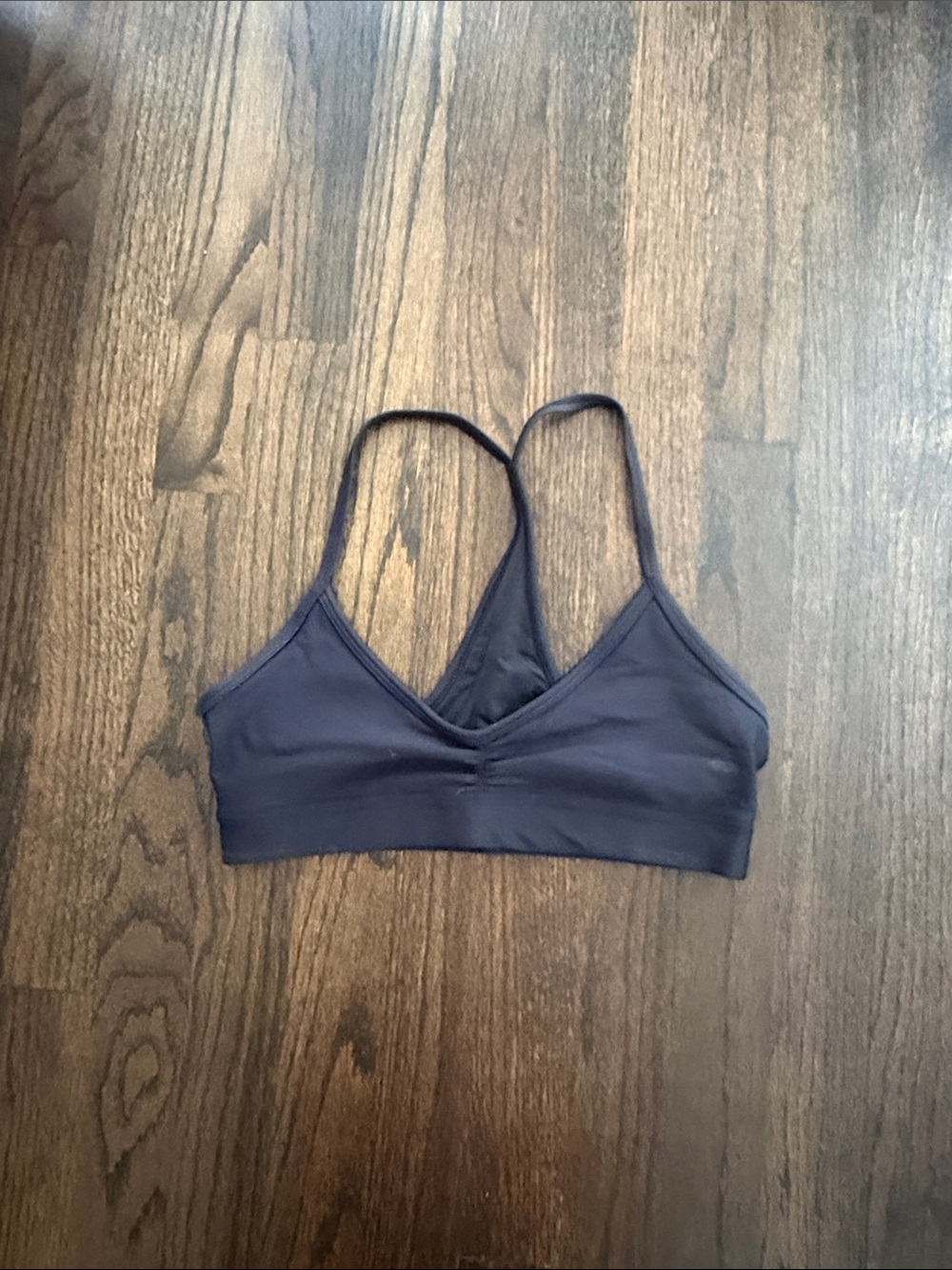 Aritzia Black V‑Neck Strappy Bralette